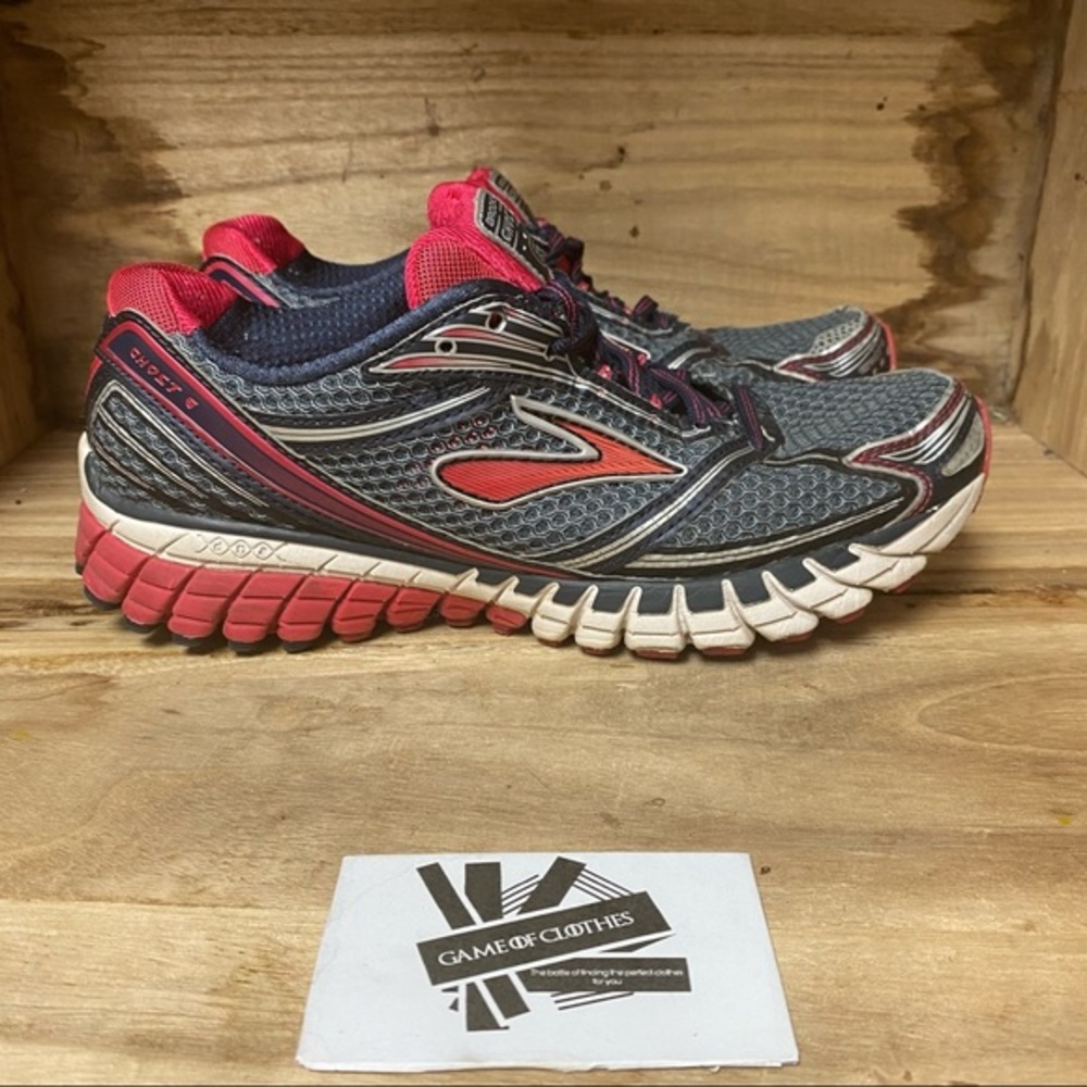 Brooks ghost 6 grey red running sneakers shoes